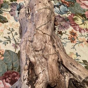 Ethiopian Fire Opal Welo Bead Gemstone Station Necklace 17”